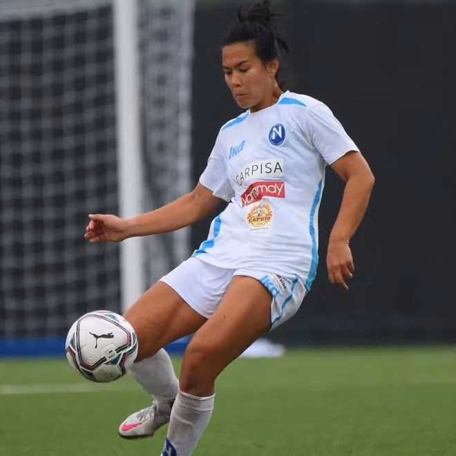 Alexandra Huynh Bao Yen đã chơi 11 trận cho đội nữ Napoli ở mùa giải 2020/21. Ảnh: Napoli FC