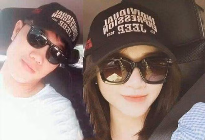 Xuân Trường và bạn gái Nhuệ Giang. Ảnh: FBNV
