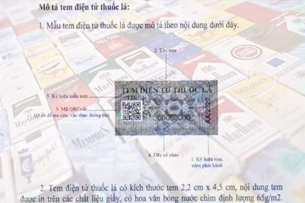 Mẫu tem điện tử thuốc lá
