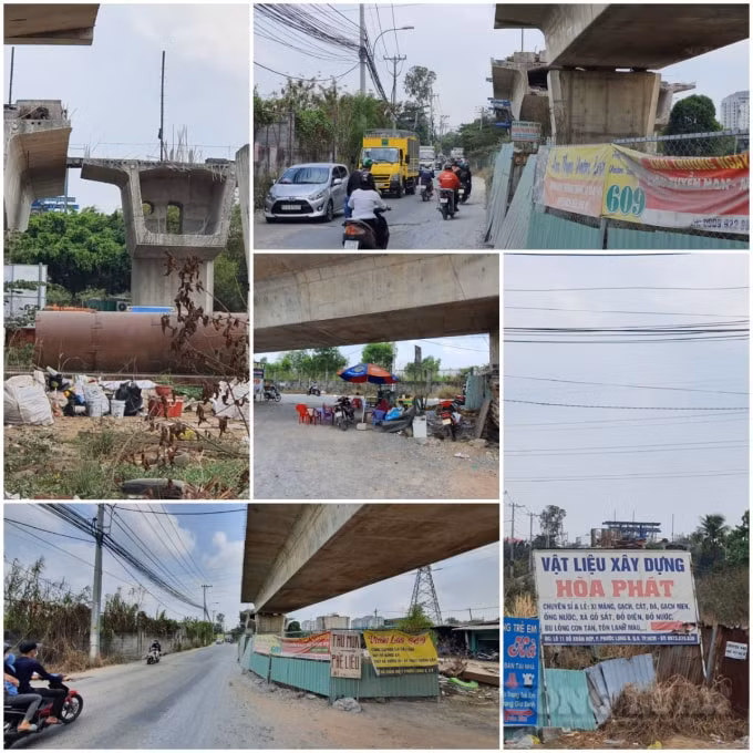 Dừng thi công đã 4 năm nay, cầu Nam Lý đang cản trở giao thông và làm mất mỹ quan đô thị. Ảnh: Thái Sơn