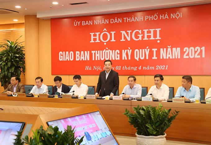 Chủ tịch UBND thành phố Chu Ngọc Anh chủ trì hội nghị