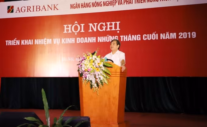Ông Trịnh Ngọc Khánh - Chủ tịch Hội đồng thành viên Agribank phát biểu tại Hội nghị