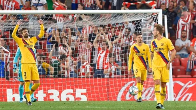 Các nhà đương kim vô địch La Liga đã đánh mất mình ngay trong trận ra quân. Ảnh: Getty