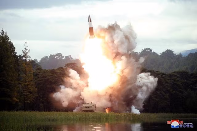 Hình ảnh vụ thử tên lửa hôm 16/8. Ảnh: KCNA