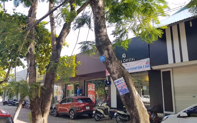 Hơn chục ki ốt nằm ngay mặt đường Nguyễn Văn Cừ và đường Hồ Tùng Mậu trong diện tích đất của Trung tâm Văn hóa tỉnh Nghệ An được cho thuê trái phép vẫn đang hoạt động, kinh doanh bình thường.