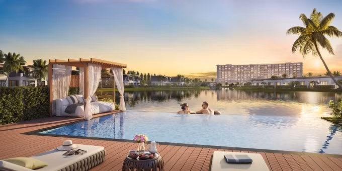Trải nghiệm cuộc sống như thiên đường ngay tại đảo Ngọc tại bể bơi trải rộng trên khắp quần thể