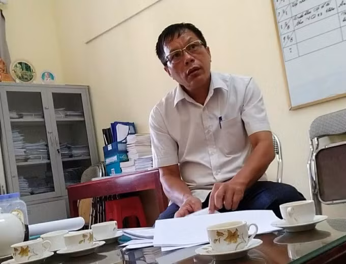 Ông Chu Văn Hải, cán bộ địa chính xã Yên Phụ.
