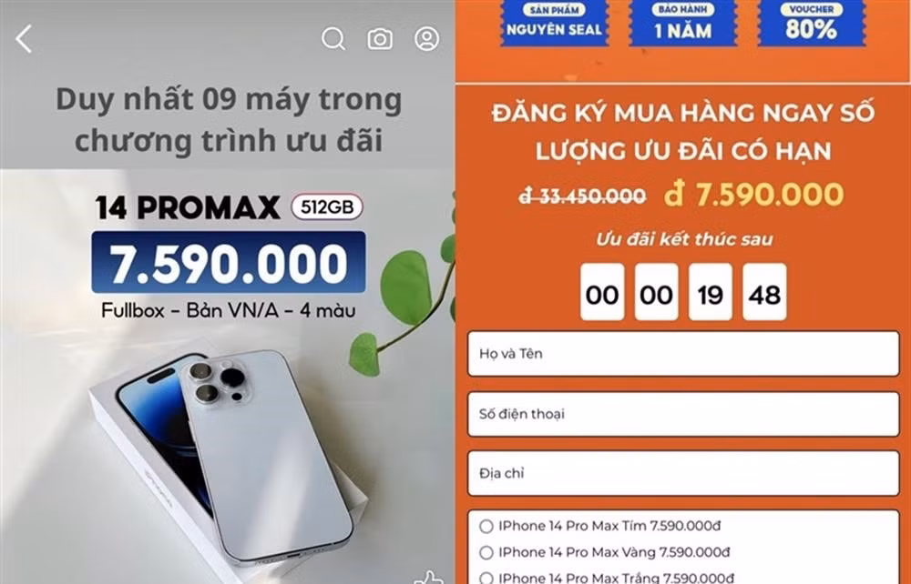 lap zalo ban dien thoai iphone chinh hang gia re de lua dao hinh 1