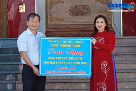 Báo Quảng Ngãi chung tay xóa nhà tạm, nhà dột nát