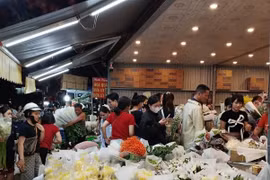 Chợ hoa Quảng An sôi động trở lại sau bão, tiểu thương “chạy đua” gom hàng cho dịp 20/10
