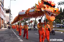 Ngắm đoàn diễu hành đường phố trong ngày Tết Nguyên tiêu ở TP HCM