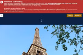 Châu Âu chìm trong đợt nắng nóng dữ dội, tháp Eiffel tạm đóng cửa