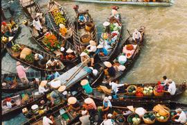 Tổng kiểm tàu bè, sà lan ở chợ nổi Cái Răng sau vụ khách du lịch rơi xuống sông