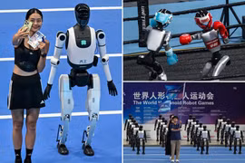 Xem robot đá bóng, chạy điền kinh và đấm bốc tại Thế vận hội robot đầu tiên ở Trung Quốc
