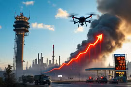 Giá xăng Nga chạm đỉnh lịch sử, nguy cơ thiếu hụt sau vụ tấn công bằng drone