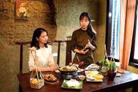 Nhà hàng chay giữ hồn quê giữa phố