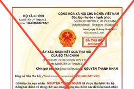 Bộ Tài chính cảnh báo giả mạo để lừa đảo chuyển tiền