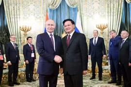 Tổng thống Nga hội đàm cùng Chủ tịch nước Lào tại Điện Kremlin
