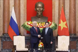 Chủ tịch nước Lương Cường tiếp Chủ tịch Duma Quốc gia Nga Vyacheslav Volodin