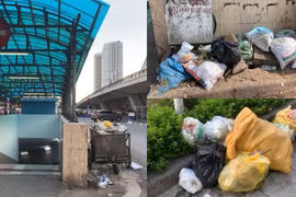 Hà Nội: Nhếch nhác rác thải bủa vây tại các hầm đi bộ