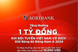 Tiếp lửa chinh phục “ngôi vương”, Agribank sẽ trao thưởng 1 tỷ đồng khi Đội tuyển Nam Quốc gia Việt Nam vô địch Giải Bóng đá Đông Nam Á 2024