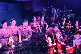 Đưa công nghệ mới vào vở rối nước 'Huyền sử Yết Kiêu'