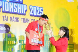 18 thí sinh ưu tú nhất đoạt giải Chung kết phía Bắc Mathnasium Championship 2025