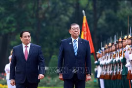 Thủ tướng Phạm Minh Chính chủ trì Lễ đón Thủ tướng Nhật Bản và Phu nhân thăm chính thức Việt Nam
