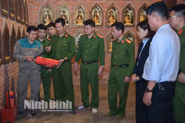 Bộ Công an kiểm tra công tác đảm bảo an toàn phòng cháy, chữa cháy, cứu nạn, cứu hộ tại Ninh Bình