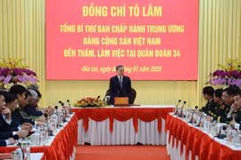 Tổng Bí thư Tô Lâm thăm cán bộ, chiến sĩ Quân đoàn 34