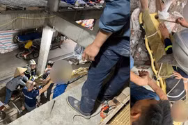 Kịp thời cứu nạn Công nhân bị sập bê tông tại Thuỵ Khuê, Tây Hồ