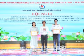 Hội Nhà báo TP Hải Phòng gặp mặt, khen thưởng tập thể, cá nhân tiêu biểu