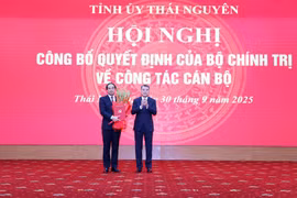 Công bố quyết định của Bộ Chính trị điều động ông Trịnh Xuân Trường làm Bí thư Tỉnh ủy Thái Nguyên