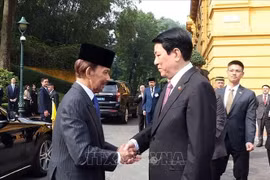 Chủ tịch nước Lương Cường chủ trì lễ đón chính thức Quốc vương Brunei