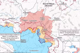 Quân đội Nga đang dồn các lực lượng Ukraine cuối cùng ở Kursk về biên giới