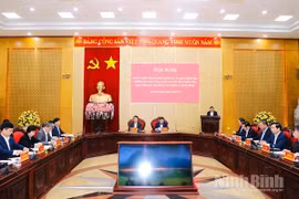 Đoàn kiểm tra của Bộ Chính trị, Ban Bí thư làm việc với Ban Thường vụ Tỉnh ủy Ninh Bình