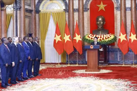 Chủ tịch nước Lương Cường tiếp Đại sứ các nước trình Quốc thư