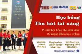 Trường Đại học Khoa học Xã hội và Nhân văn tiếp tục cấp học bổng Thu hút tài năng cho sinh viên 9 ngành khoa học cơ bản