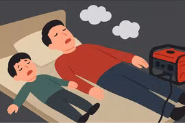 Cảnh báo nguy cơ tử vong do ngạt khí CO khi dùng máy phát điện trong nhà