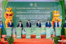 Khởi công dự án 4.665 tỷ đồng tái thiết công viên hai bên sông Tô Lịch