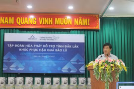 Hòa Phát tặng 100.000m2 tôn, hàng ngàn đồ dùng thiết yếu tại tỉnh Đắk Lắk
