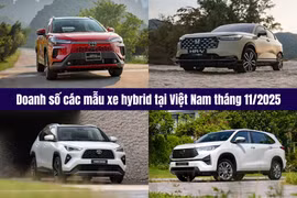 Doanh số các mẫu xe hybrid tại Việt Nam tháng 11/2025