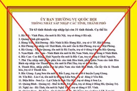 Cảnh báo tin giả, tin sai sự thật liên quan đến việc sáp nhập các tỉnh, thành trên cả nước