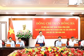 Phó Thủ tướng Chính phủ Trần Hồng Hà làm việc với tỉnh Ninh Bình