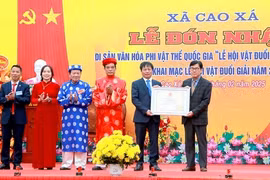 Phú Thọ có thêm Di sản văn hóa phi vật thể quốc gia: "Lễ hội vật đuổi giải Đình Vĩnh Mộ"