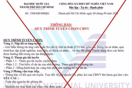 Giả mạo trường đại học tuyển dụng, kêu gọi đóng tiền và quyên góp từ thiện