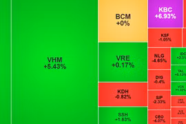 VN-Index rung lắc mạnh, giảm tới gần 40 điểm rồi tăng trở lại