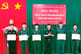 Đồn Biên phòng Cửa khẩu Chàng Riệc (Tây Ninh) tổng kết công tác biên phòng năm 2025