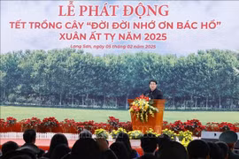 Chủ tịch nước Lương Cường dự 'Tết trồng cây Đời đời nhớ ơn Bác Hồ' tại tỉnh Lạng Sơn