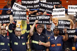 ‏Tổng thống Donald Trump và giấc mơ hồi sinh than đá lan ra toàn cầu‏